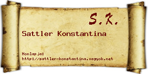 Sattler Konstantina névjegykártya